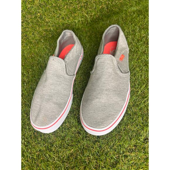 Vans Womens Asher Jersey Gray Slip-On Sneakers Streetwear Size 9 - Picture 3 of 9